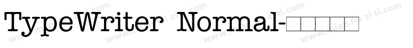 TypeWriter Normal字体转换